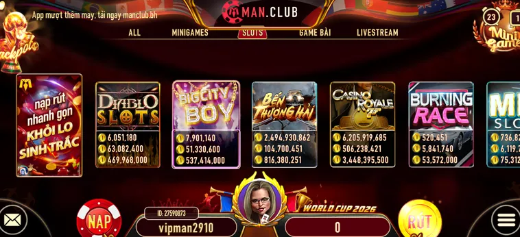 NỔ HŨ MANCLUB ĐỈNH CAO GIẢI TRÍ VỚI TỶ LỆ TRẢ THƯỞNG CỰC KHỦNG